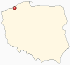 Map of Poland - Koszalin in Poland