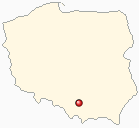 Map of Poland - Krakow (Cracow) in Poland