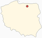 Map of Poland - Jeziorany in Poland