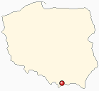 Map of Poland - Szczawnica in Poland
