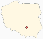 Map of Poland - Checiny in Poland
