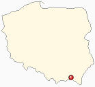Map of Poland - Iwonicz-Zdroj in Poland