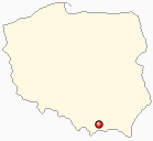 Map of Poland - Nowy Sacz in Poland