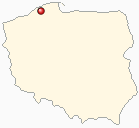 Map of Poland - Slupsk in Poland