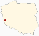 Map of Poland - Zagan in Poland