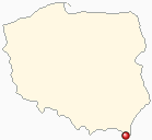 Map of Poland - Ustrzyki Gorne in Poland