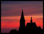 Basilica in Olkusz at dusk - Olkusz pictures