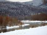 Skawa River in winter - Sucha Beskidzka pictures