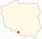 Map of Poland - Jastrzebie-Zdroj in Poland