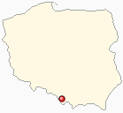 Map of Poland - Zywiec in Poland