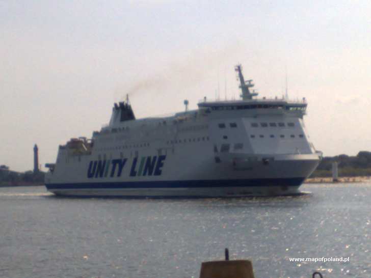 'Polonia' ferry boat put ot sea - Swinoujscie