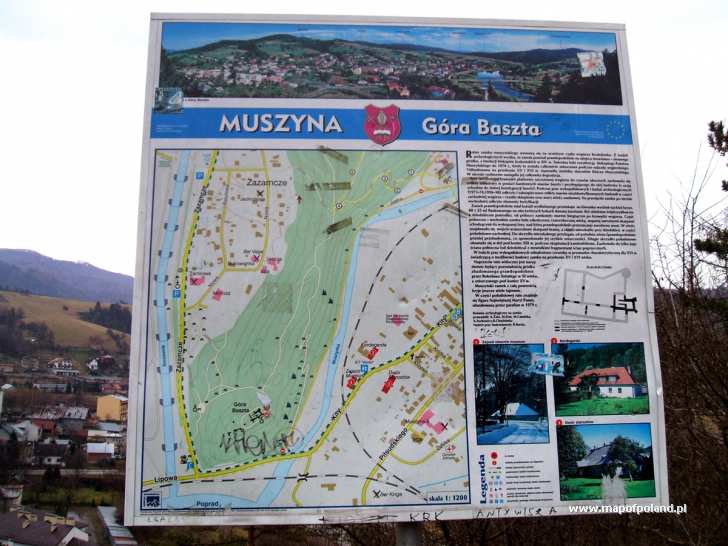 Baszta Mountain - information board - Muszyna