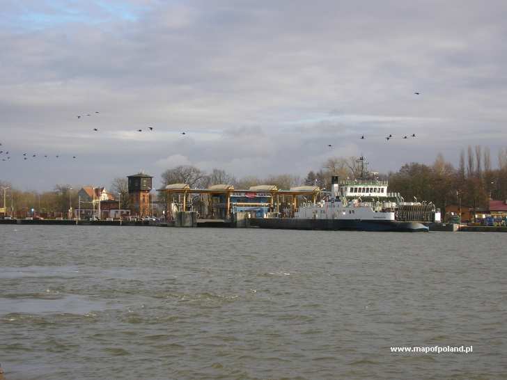 Bielik ferry boat crossing the Swina River - Swinoujscie